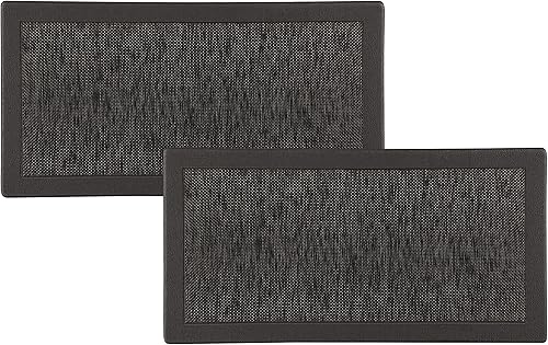 J&V TEXTILES Hillside - Tapete de cocina antifatiga de gran tamaño resistente al aceite y a las manchas (paquete de 2 unidades, espresso)*