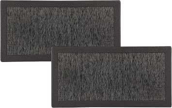 J&V TEXTILES Hillside Oversized Oil- and Stain-Resistant Anti-Fatigue Kitchen Mat 2-Pack Espresso*
