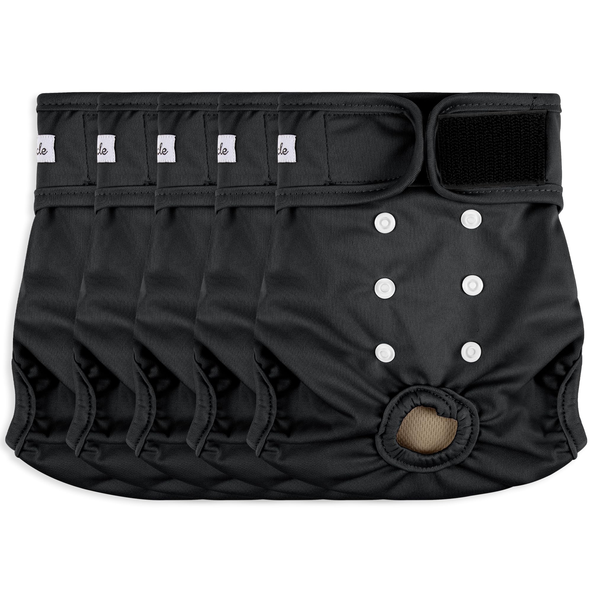 Couches lavables réutilisables chienne en chaleur culotte absorbante chiot taille S Plus noir