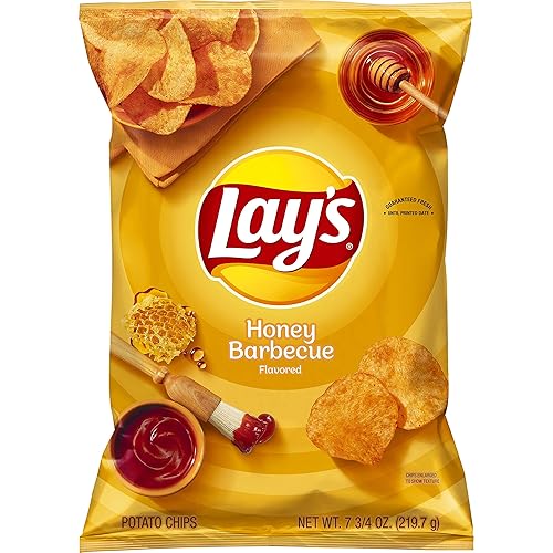 Lay's Papas fritas, barbacoa de miel, bolsa de 7.75 onzas