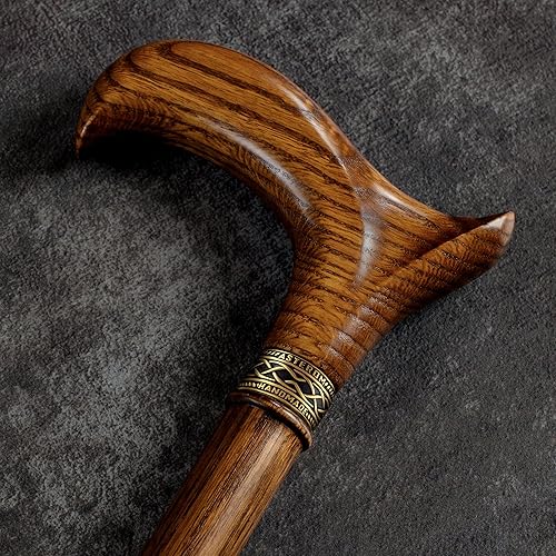 Miniatura 35 de Asterom Walking Cane - Handmade, Ergonomic, Wooden - Canes for Men & Women - Walking Sticks for Seniors, Unique, Wood #1 Walnut