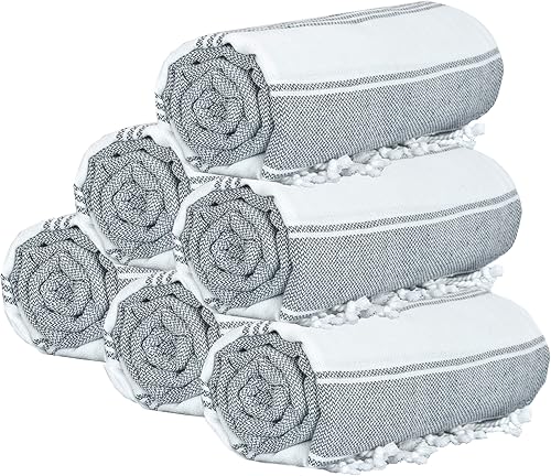 GLAMBURG - Juego de 2 toallas de playa de sarga, 4 unidades, 6 unidades