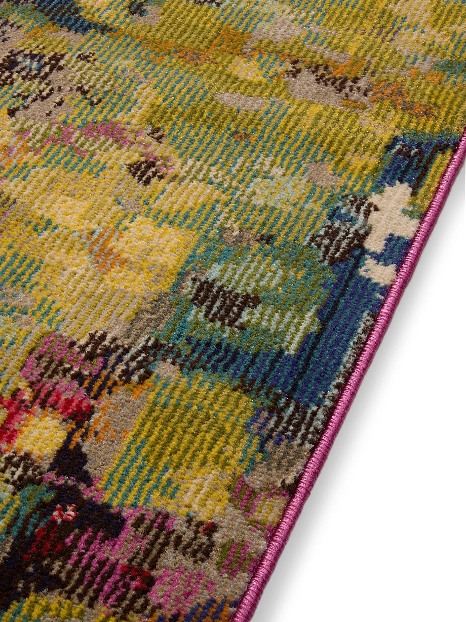 Tapis Poil Ras CASA Multicouleur 120X170 Cm - Tapis Poil Court Design Moderne pour Salon