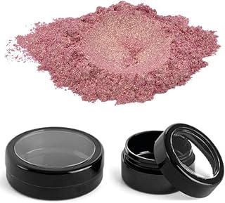 Luxury Mica Colorant Pigment N5 Powder Cosmetic Grade Glitter Eyeshadow Effects for Soap Candle Nail Polish 1/4 oz in jar (Sparkle Rose Pink Mica)