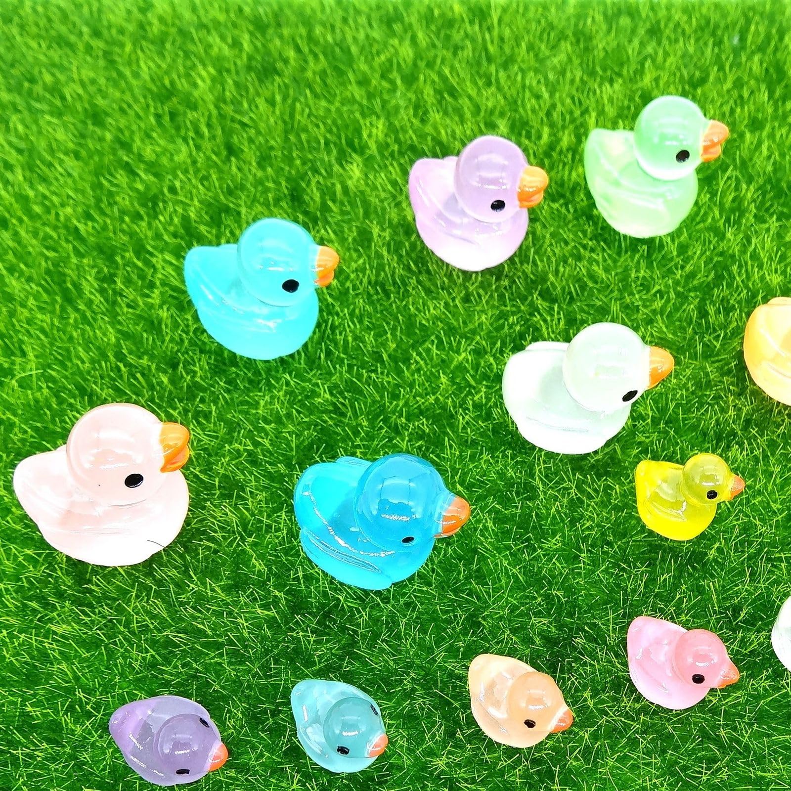 120 Stück Mini Leuchtende Harzenten In 8 Farben – Süße Dekofiguren Für DIY & Mikrolandschaften