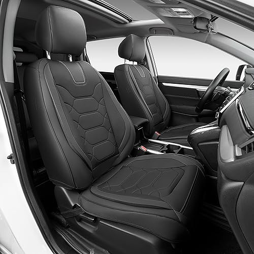 OASIS AUTO Fundas de asiento con ajuste personalizado para Honda CRV 2017-2025, protector de asiento de cuero sintético impermeable y duradero para