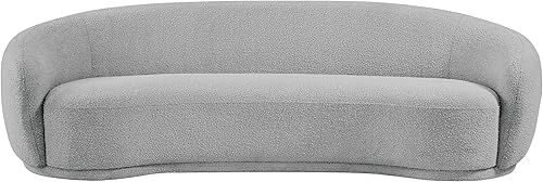 Miniatura 6 de Meridian Furniture Hyde Collection Modern  Sofá tapizado de tela Boucle contemporáneo, 89.5 pulgadas de ancho x 38 pulgadas de profundidad x 27.5