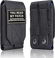 Vista 12 de Funda táctica negra Molle para teléfono celular, resistente al agua, para iPhone 11, 12, 13 Pro Max, Samsung S22, S21, S20, FE Note 20, A02S, menos