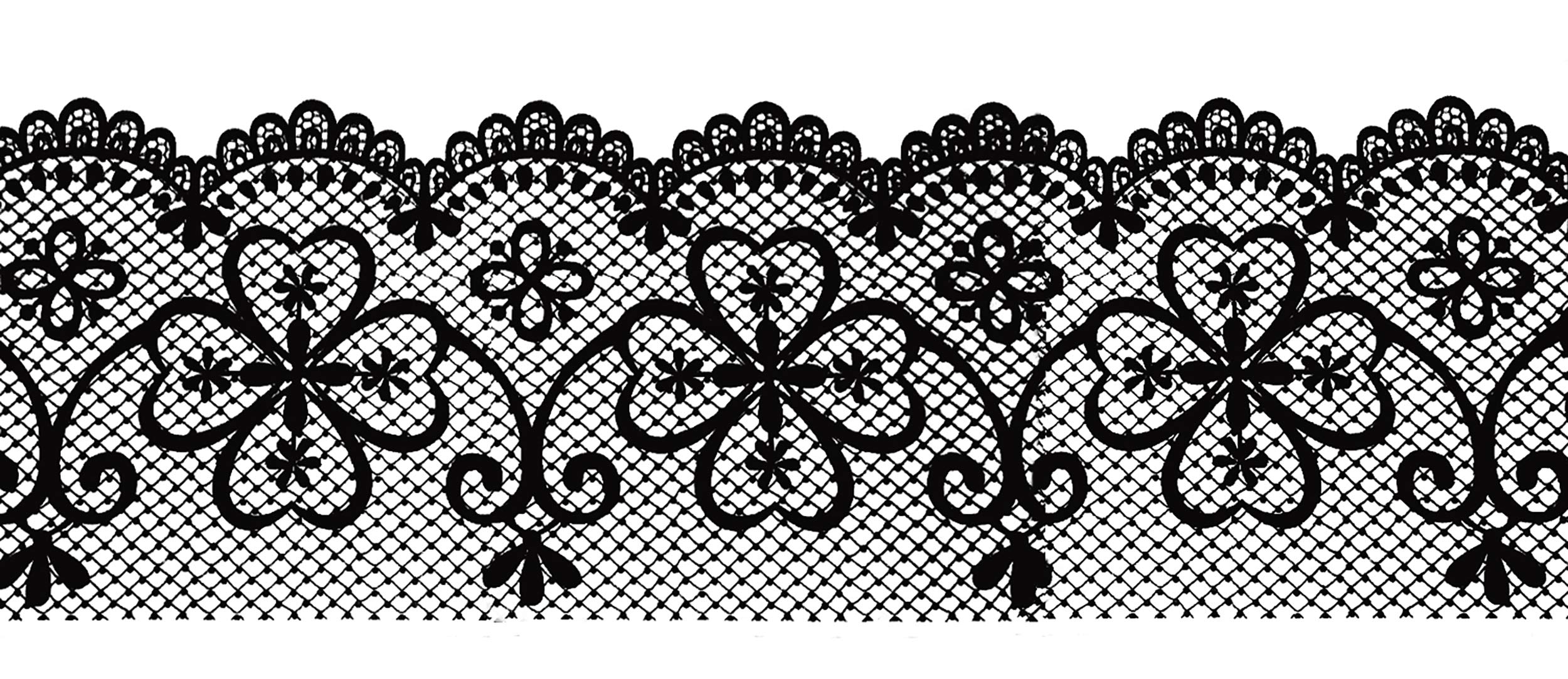Dundee Deco MGAZB6001C Frise de Papier Peint, Frise Murale, Bordure de papier peint autoadhésif autocollant pour fenêtre, mur Motif treillis Noir 10 m x 10 cm