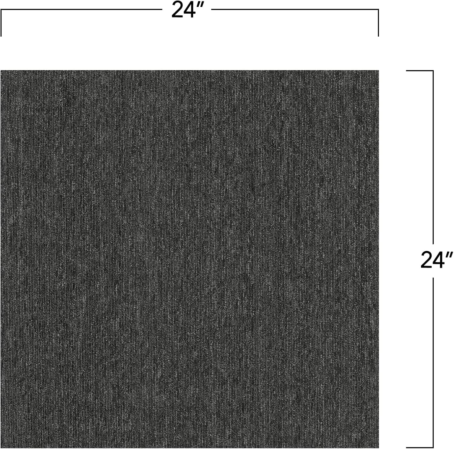 Mohawk Basics 24" x 24" Berber (Loop pile), 0.07" Pile Height, Carpet Tile, PET Fiber, Smoke Color, (24 Tiles), (96 sqft/carton)