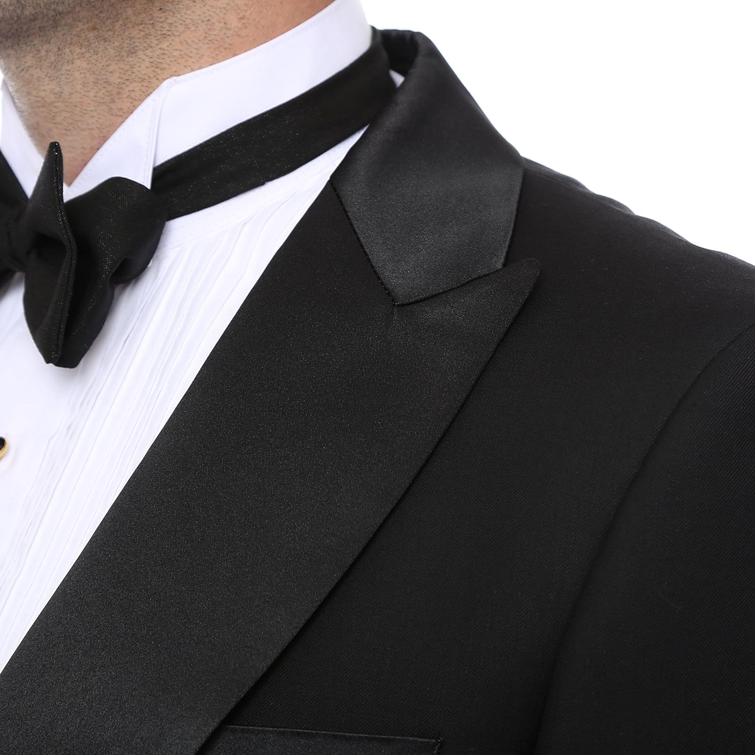 Ferrecci Men’s Regular Fit Peak Lapel Tailcoat Tuxedo Suit with Tux Pants & Tail Coat