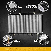 Vista 6 de DWVO Radiador compatible con Camry 2.2l L4 1997-2001, compatible con Solara 1999-2001 2.2L L4 4Cyl DWRD1017