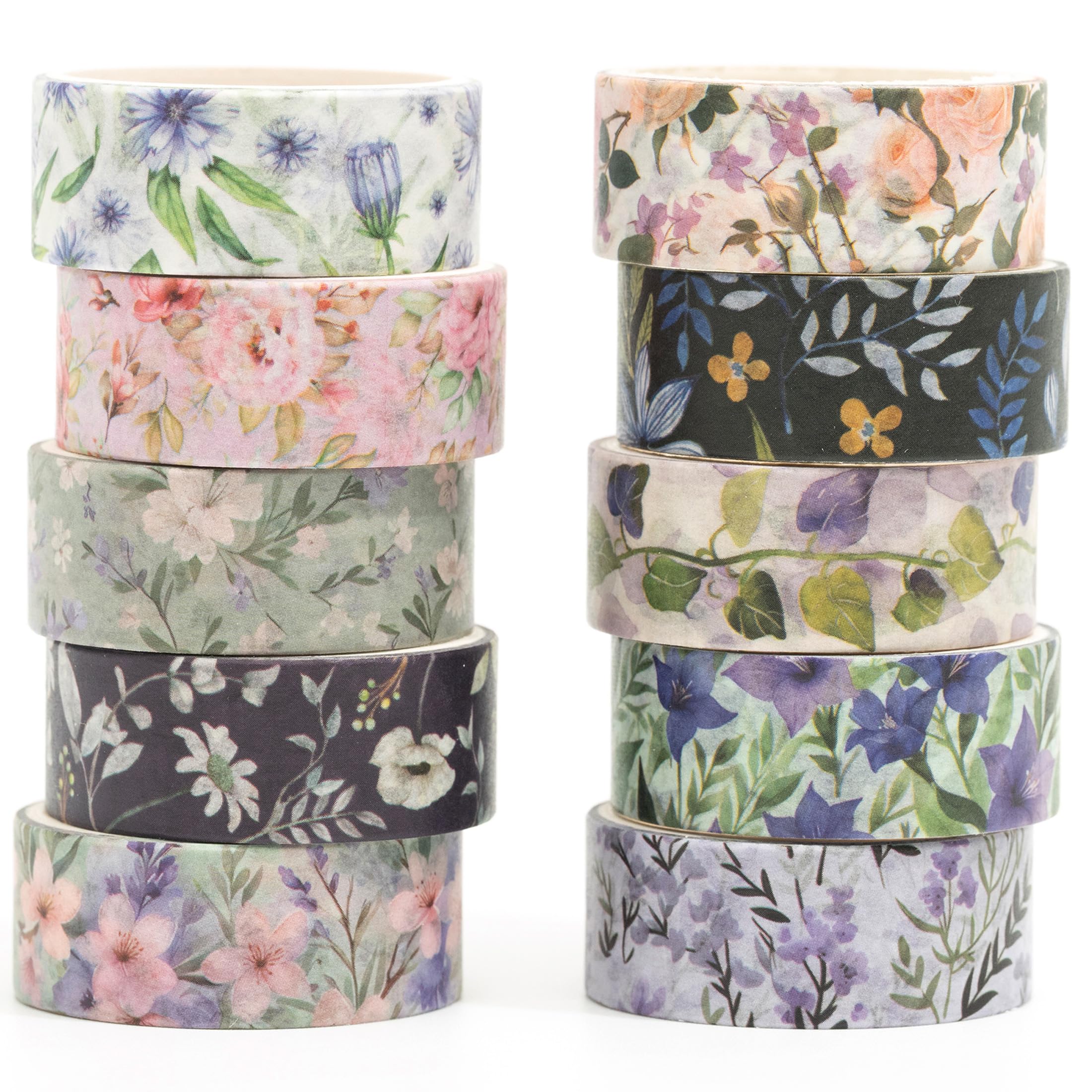Floral Washi Tape Set, Cute Washi Tape, Flowery Washi Tape, Vintage