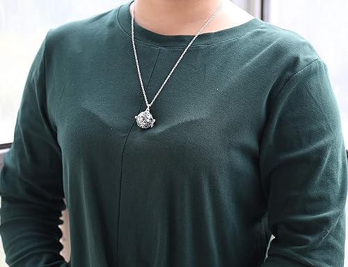 Miniatura 3 de Fanmlilfe HEDQFM - Collar difusor de aceite esencial con caja de regalo, bola hueca y lágrima de aromaterapia, collar con medallón con cadena
