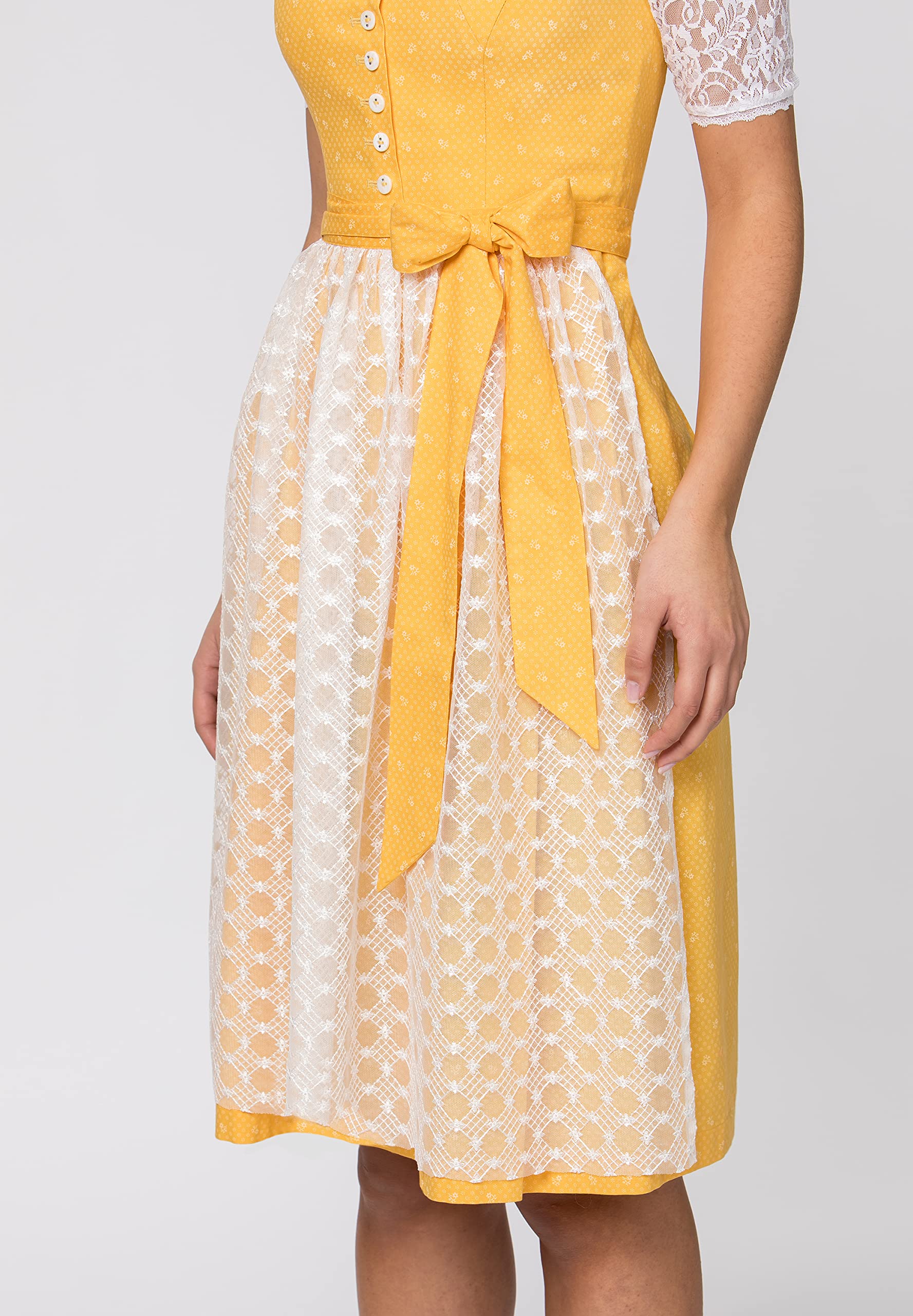 Stockerpoint Dirndl Lisanne Vestido para ocasión Especial, Amarillo, 42 para Mujer