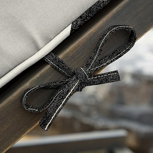 Miniatura 6 de Arden Selections ProFoam - Cojín de descanso para exteriores, 46 x 21 pulgadas, color ónix a rayas de cabaña negra