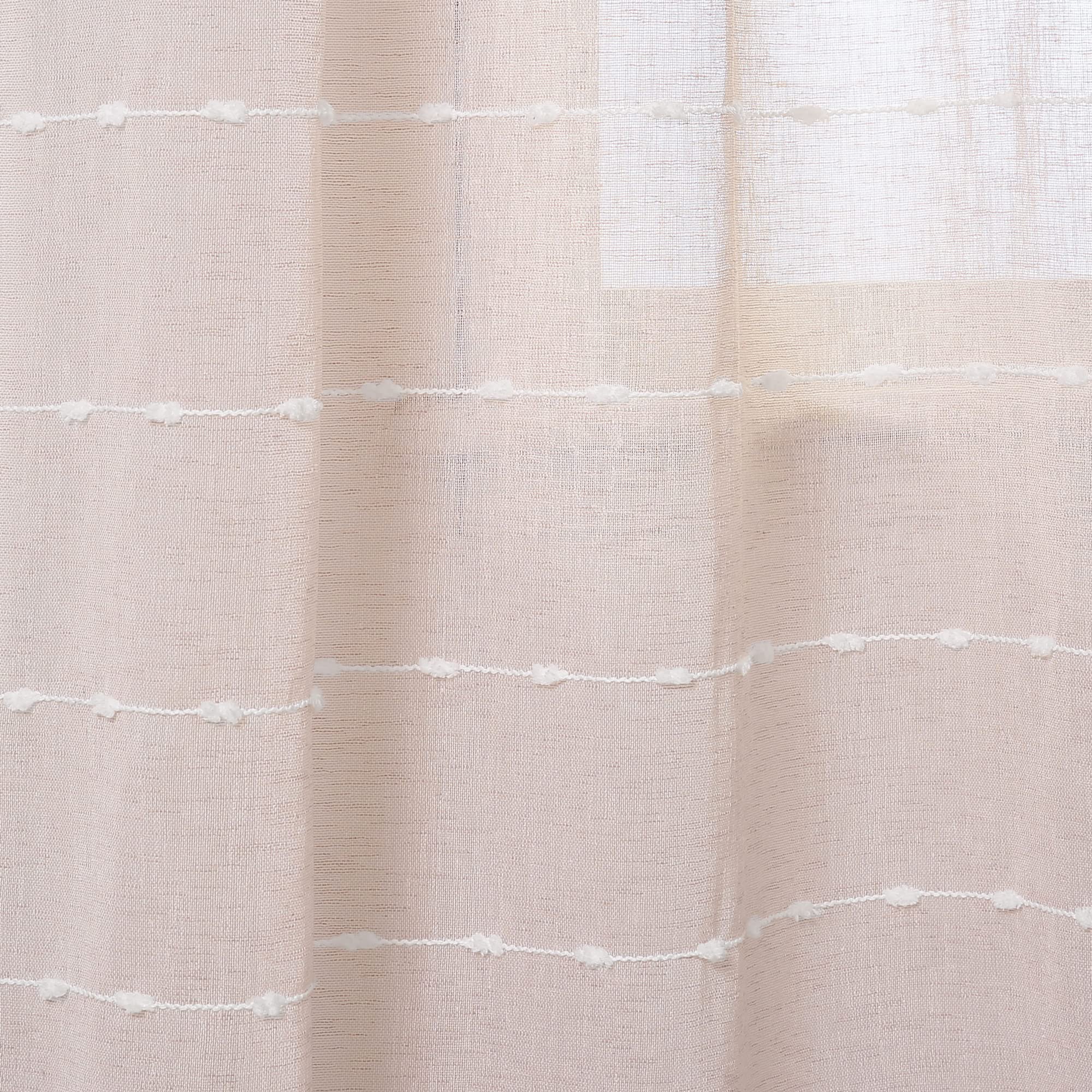 Lush Decor Paire de Rideaux de fenêtre Transparents et texturés à œillets de Style Rustique, 96,5 x 213,4 cm (l x L), Rose poudré