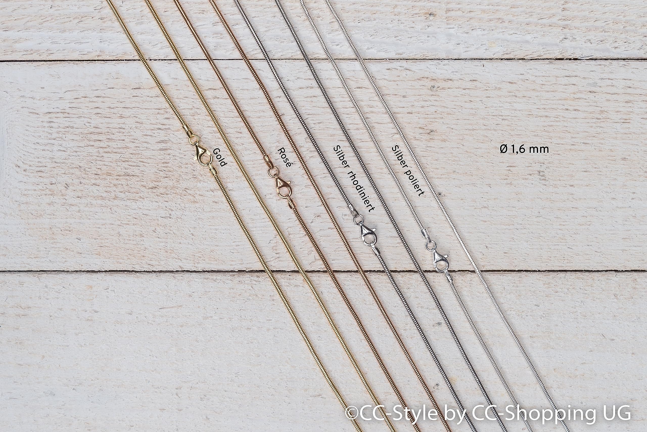 Schlangenkette - 925 Sterling Silber - mit Geschenkbox