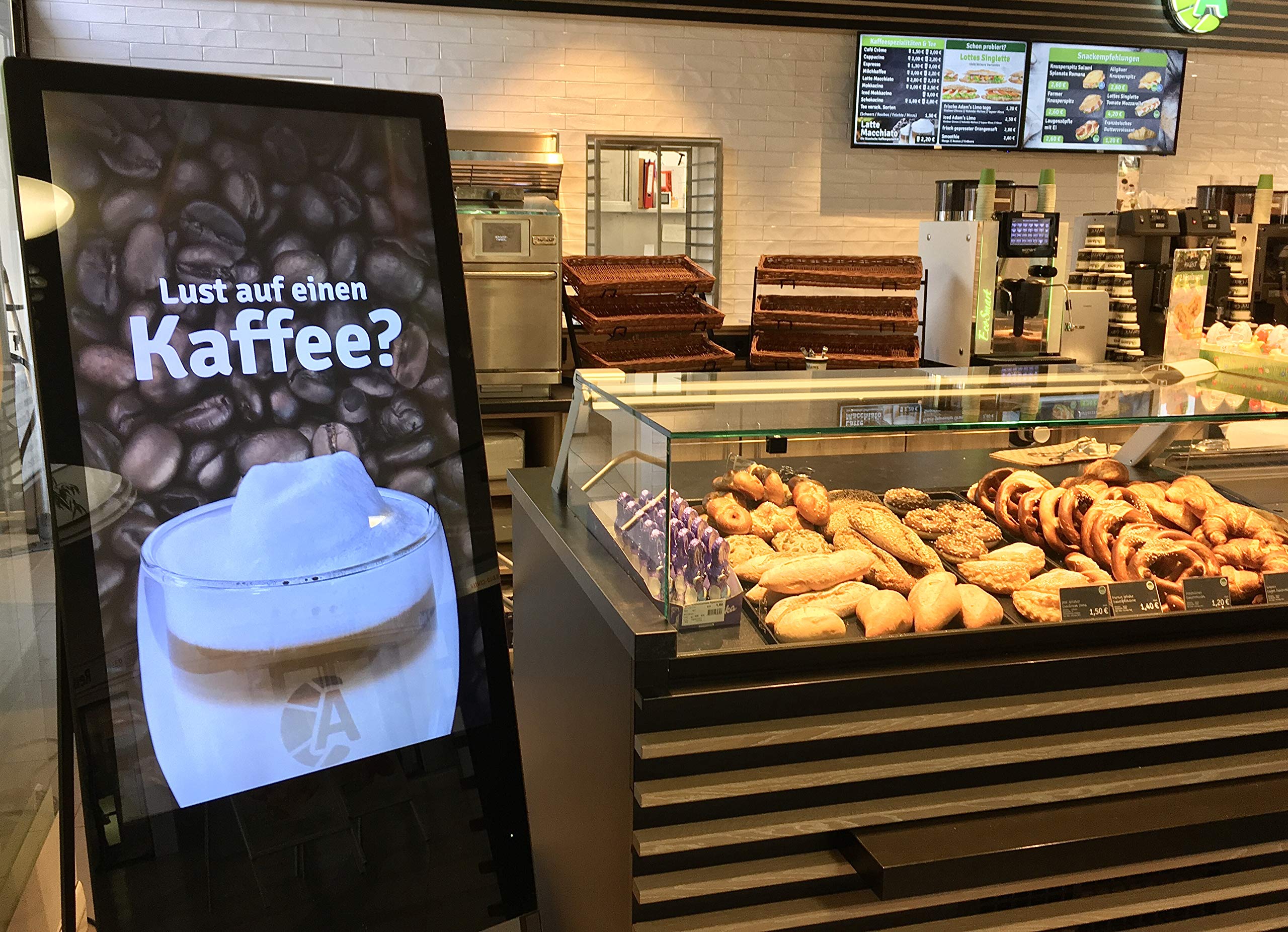 Digital Signage: Einfache & Günstige Werbung im Schaufenster, Eingang oder Menüboard. Digital und schnell auf jedem TV, Fernseher & Bildschirm. Software & Player HDMI+WLAN