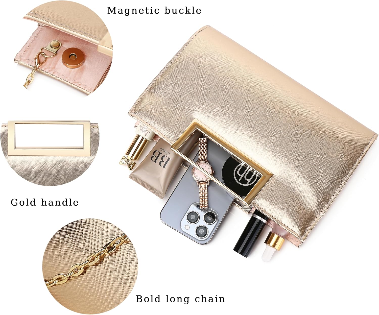 Women Clutch Purse Fashion PU leather handbag/shoulder bag women's eveing bag Christmas gift.