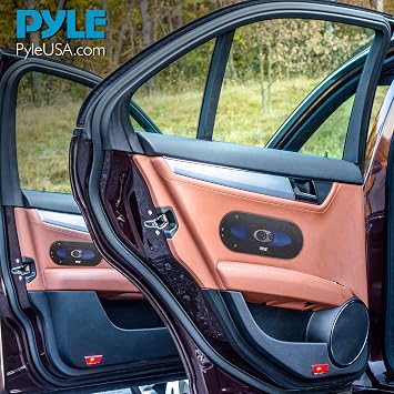 3-Way Universal Car Stereo Speakers - 300W 4 x 10 Triaxial Loud Pro Audio Car Speaker Universal OEM Quick Replacement Component Speaker Vehicle Door/Side Panel Mount Compatible - Pyle PL410BL (Pair)