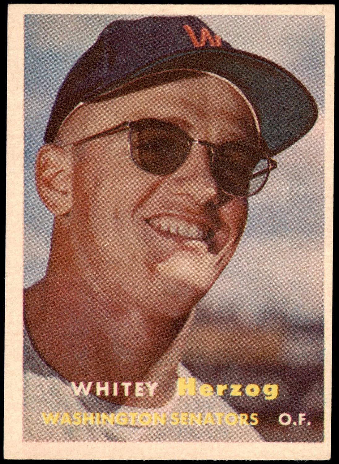 1957 Topps #29 Whitey Herzog Washington Senators (Baseball Card) EX/MT Senators