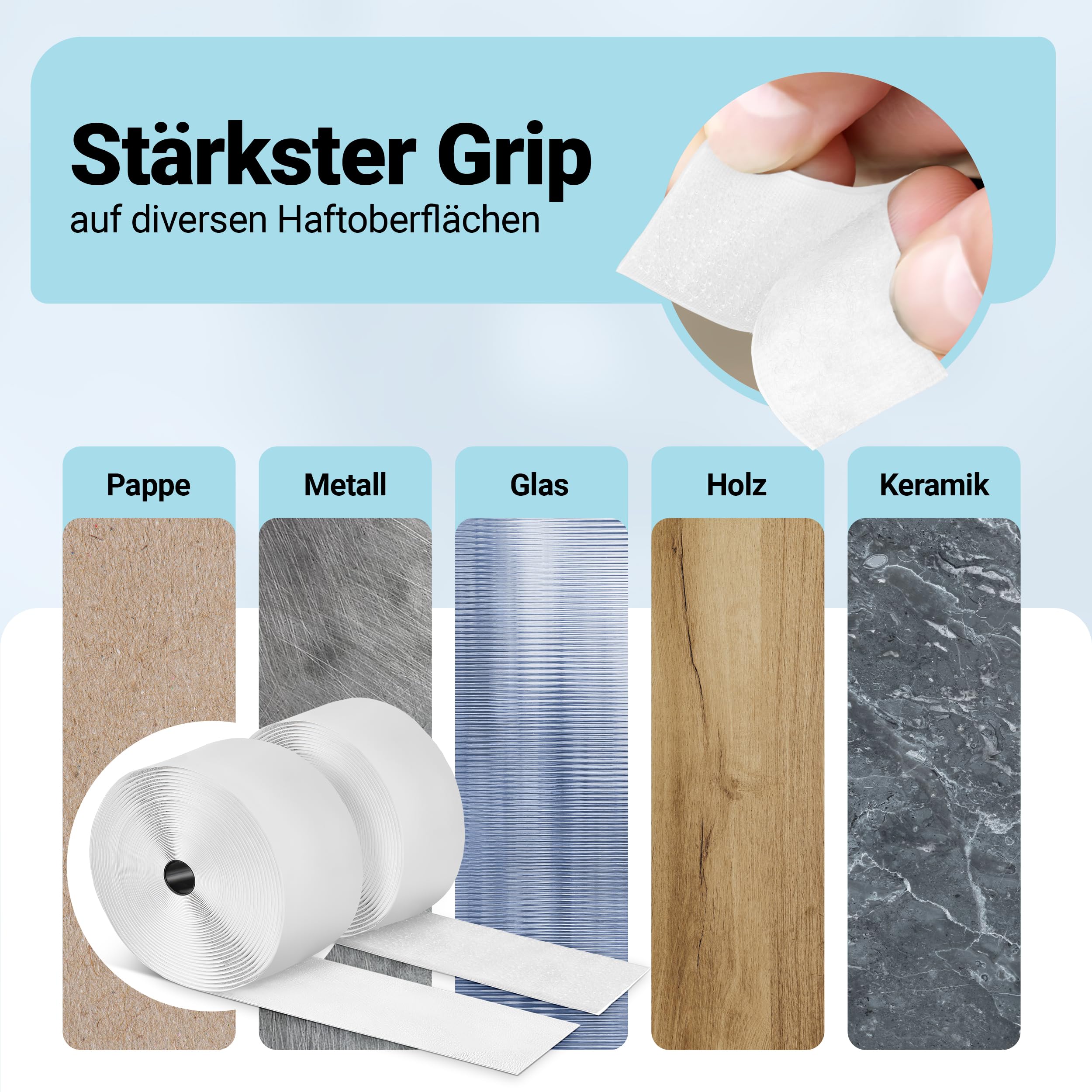 16 Stück Runde Klettband-Pads Selbstklebend – 5x5 Cm, Extra Stark, Für Glatte Oberflächen