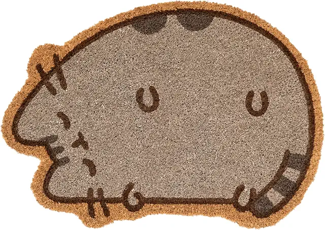 Pusheen Cat Doormat - Heavy Duty Coconut Coir Mat for Indoor & Outdoor Use