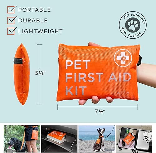 Miniatura 5 de ARCA PET Kit de Primeros Auxilios para Perros - Kit de Emergencia para Mascotas - Bolsa de Primeros Auxilios Resistente al Agua de Alta Visibilidad