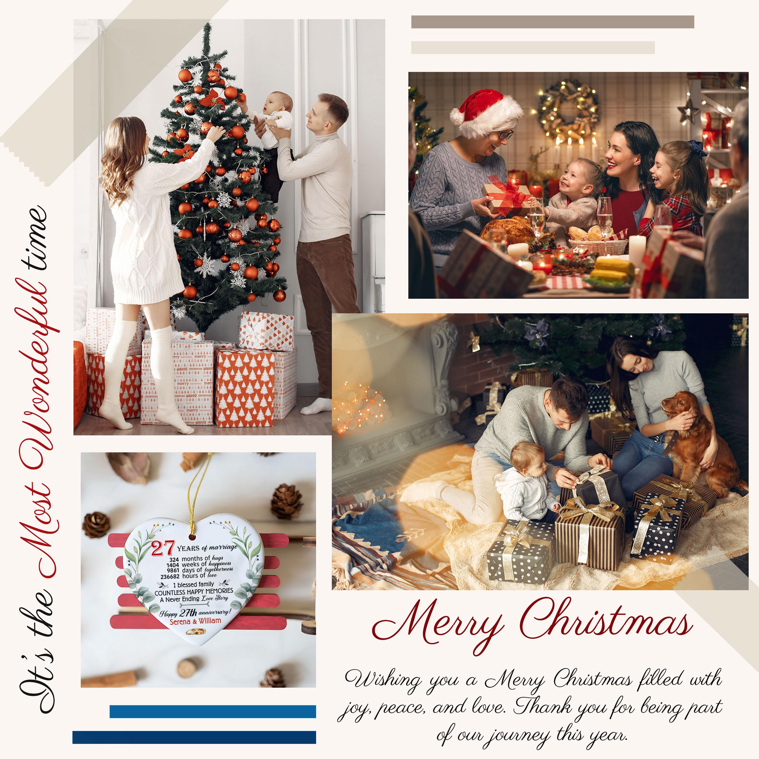 Amazon.com: Personalized 27 Years of Marriage Ornament 27th