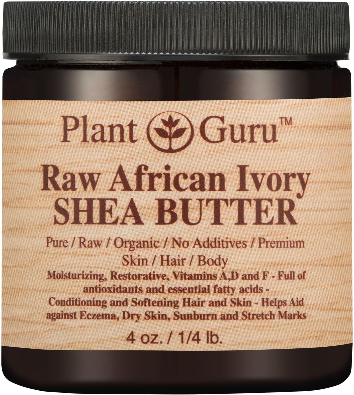 African Shea Butter Raw Unrefined 100% Pure Natural Organic Ivory Grade A - 4 oz - DIY Body Butters, Lotion, Cream, lip Balm & Soap Making Supplies, Eczema & Psoriasis Aid, Stretch Mark Product