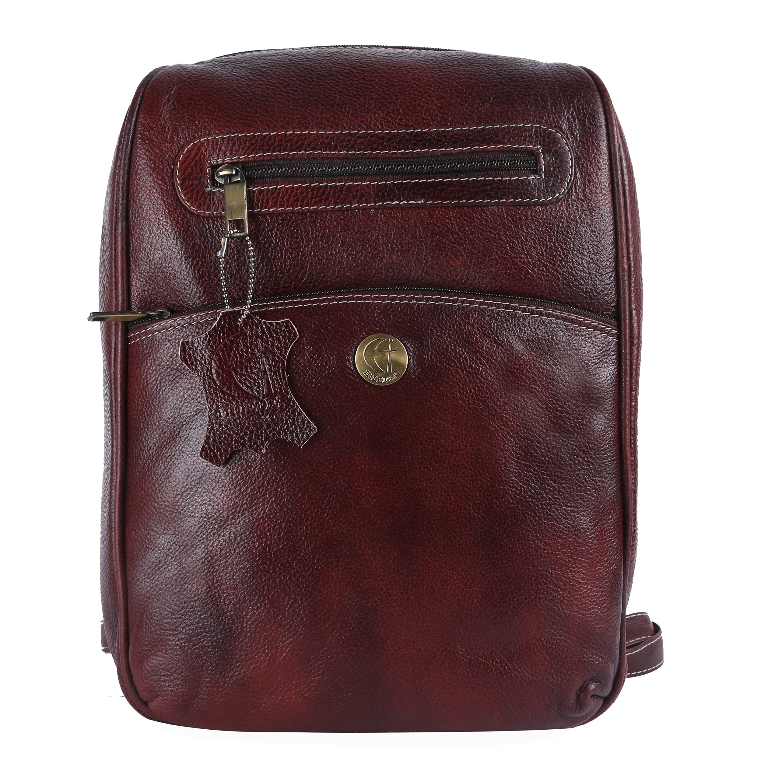 HiLeder 100% Pure Genuine Premium Ndm Leather Spacious Formal 10.5 inch Backpack Laptop Office Bag, Brown (B083GN7Y12) Amazon Price History, Amazon Price Tracker