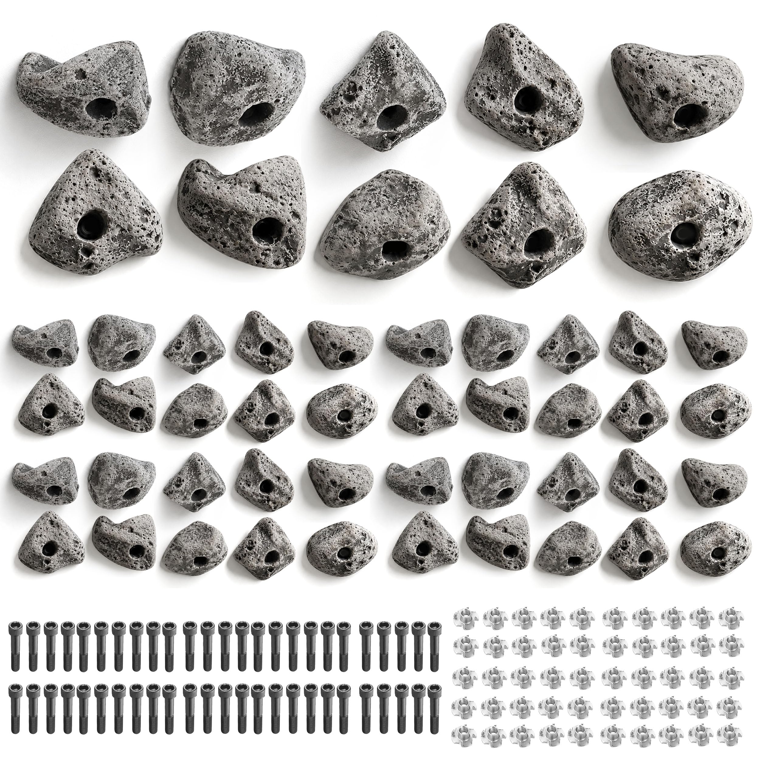 50 PCS Rock Climbing Holds for Rock Climbing Wall Made in USA