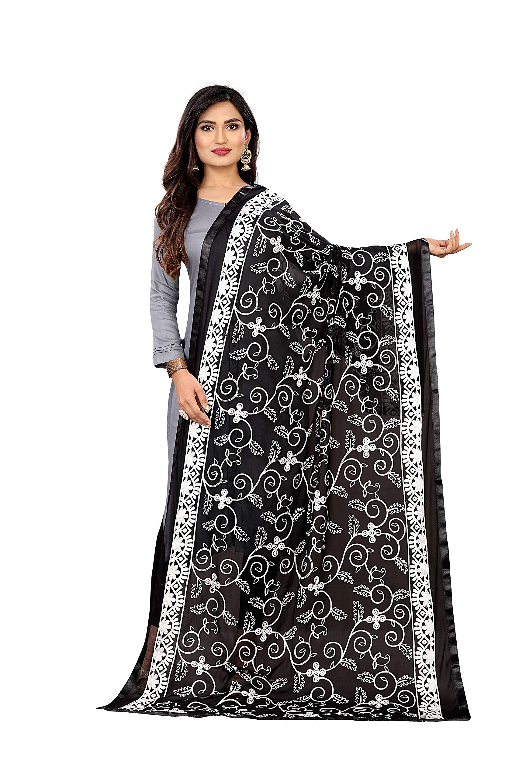 AKSHAR LLCWomen's Chiffon Scarf Shawls & Wraps for Evening Dress, Wedding & Special Occasion, Beach Sarong Swimsuit Cover-Up