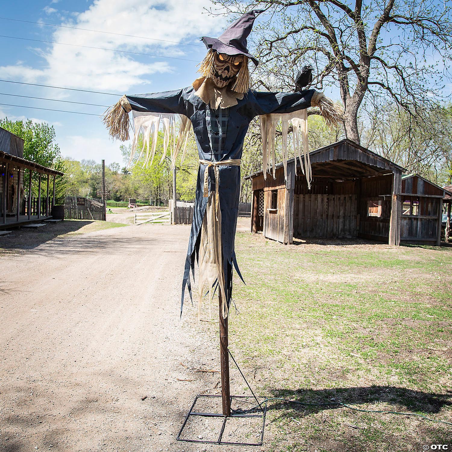 Amazon.com: Seasonal Visions 8 ft Staked Scarecrow Animated Prop