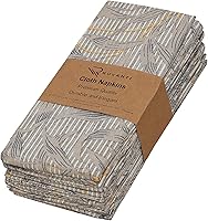 Vista 51 de RUVANTI Juego de 12 servilletas de algodón 100%, 20 x 20 pulgadas, lavables, suaves, absorbentes, servilletas de algodón para fiestas, Navidad