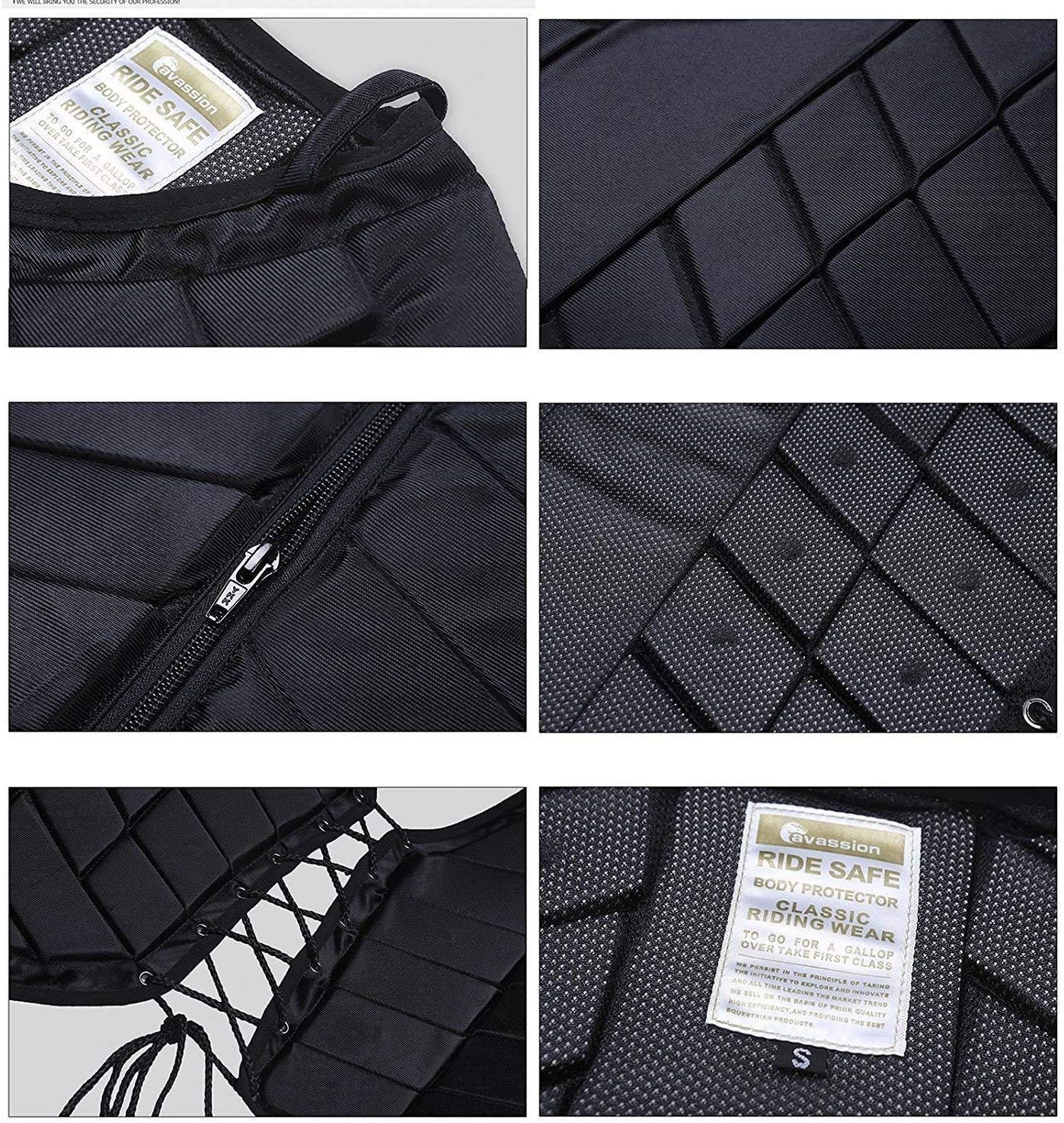 TentHome Gilet da equitazione professionale in EVA imbottito gilet di sicurezza gilet di protezione per sport equestri per bambini e adulti