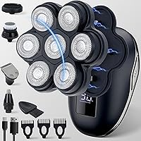 Vista 9 de Afeitadoras magnéticas de cabeza 2026 para hombres calvos, maquinilla de afeitar eléctrica para hombres, afeitado para hombre con recortadora