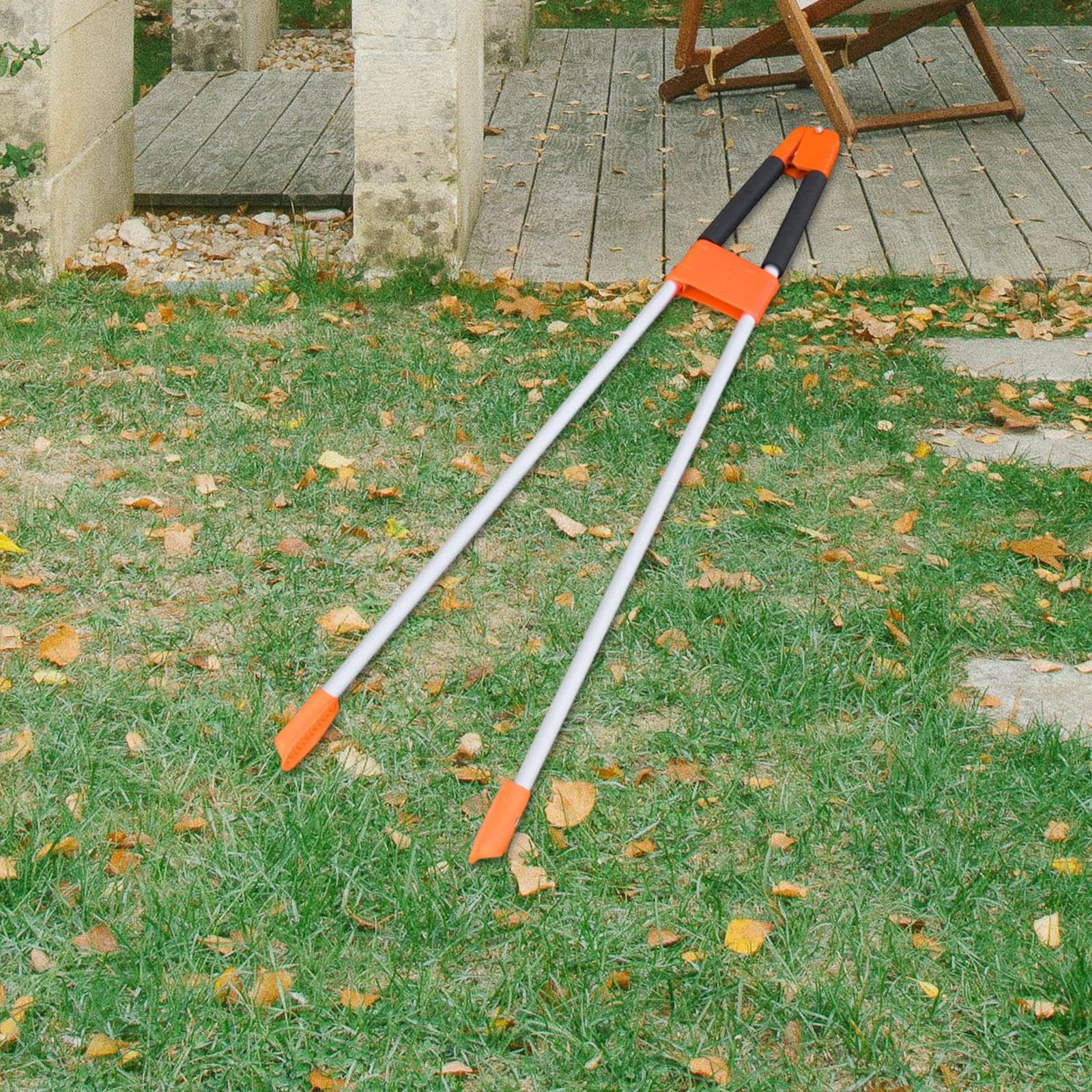 Baoblaze Recogedor de Basura Ligero, Antideslizante, versátil, Herramienta de Asistencia para el Alcance, Pinzas para Limpiar Hojas de jardín, Rojo