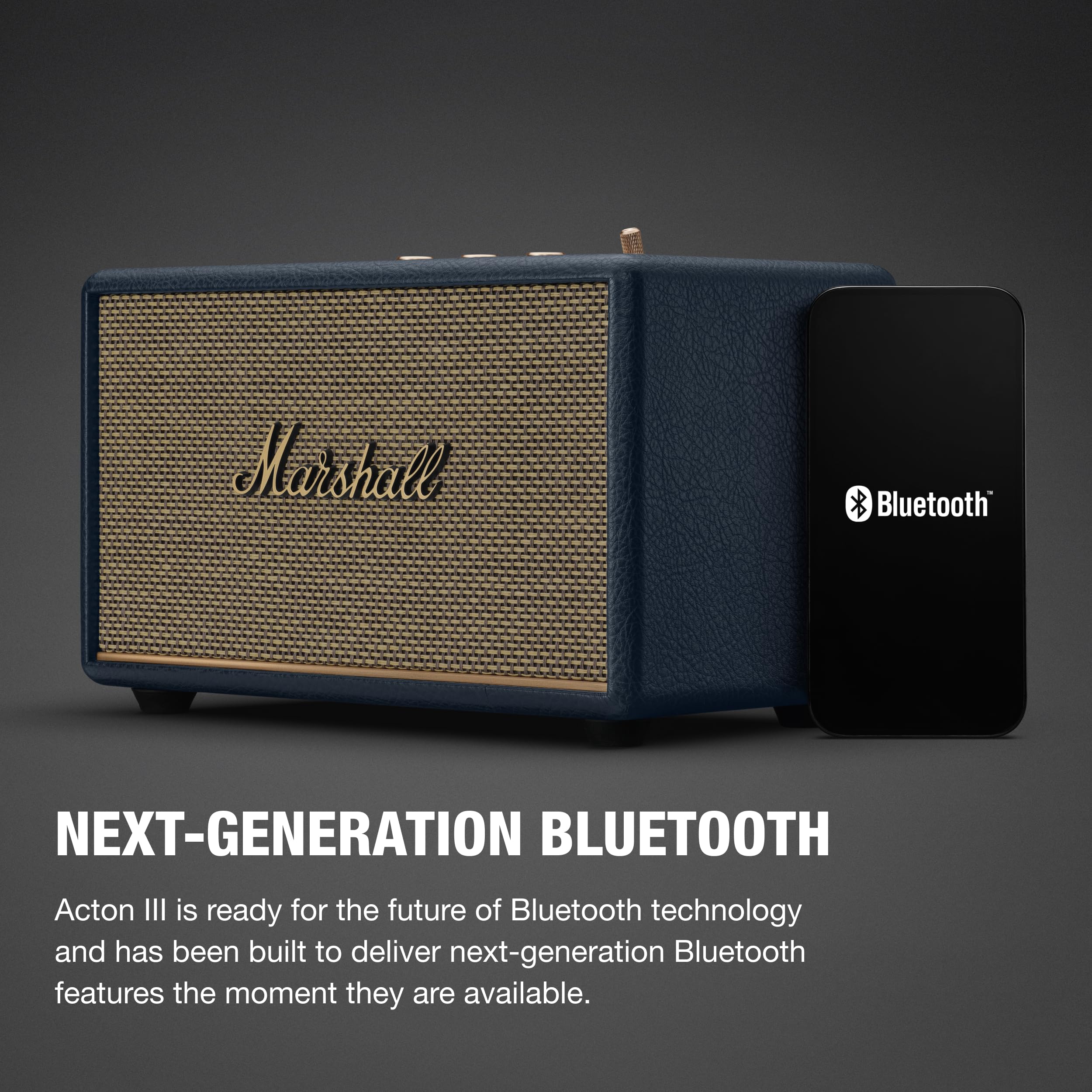 Marshall Acton III Bluetooth Home Speaker - Loud Stereo Sound with