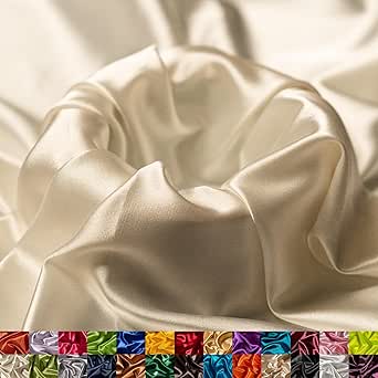 Hot Coral Stretch Charmeuse Fabric main image 1