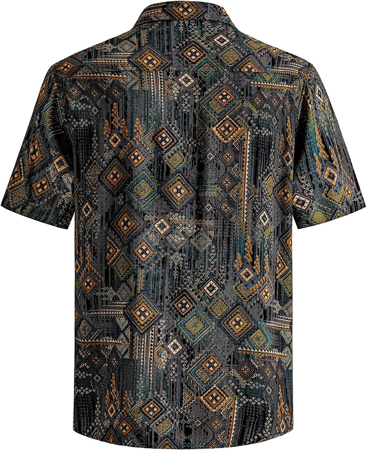 Mens Hawaiian Shirts Short Sleeve Casual Button Down Retro Shirts Beach Summer Shirt - Image 2