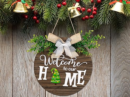 Vista 14 de Letrero de bienvenida intercambiable de temporada para puerta delantera, decoración de porche para el hogar, decoración para interiores