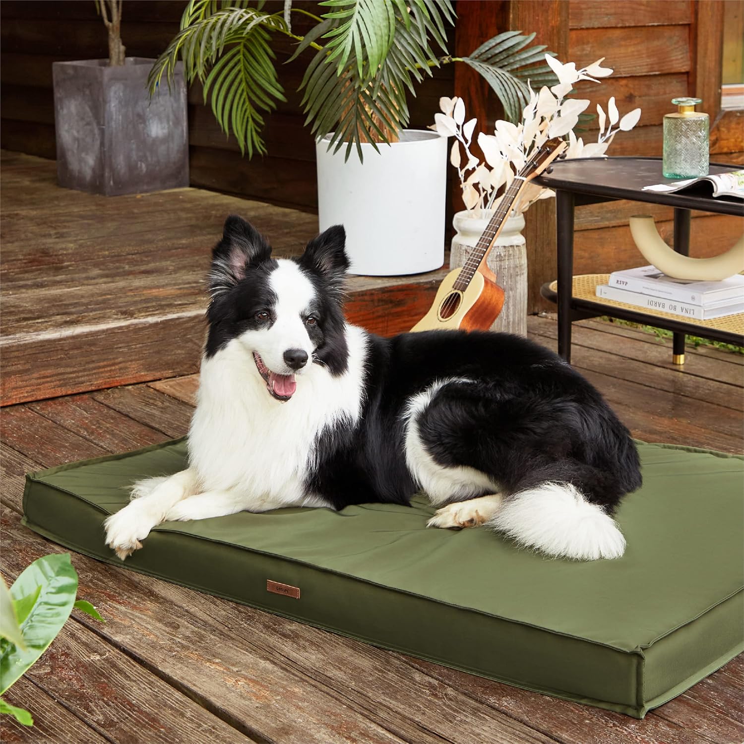 LE SURE Waterproof Dog Bed Cover Replacement Washable - XL Size for Pet Mat 44x32x3 Inches, Green