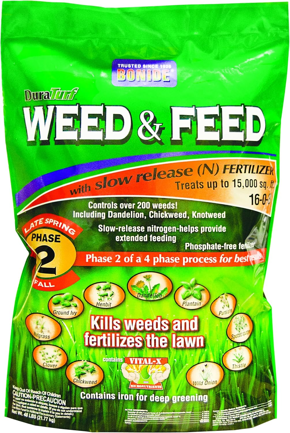 BONIDE Products 60424 Weed and Feed Weed Killer, 15M