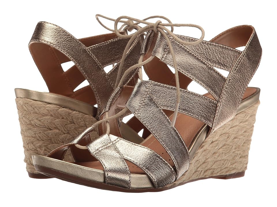 

Clarks Acina Chester (Champagne/Gold Metallic) Women's Sandals, Silver