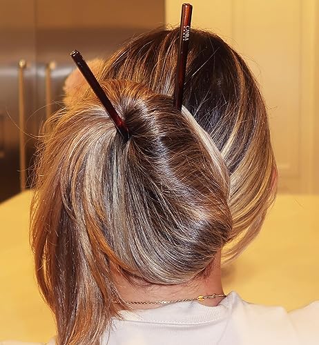 Miniatura 3 de Camila Paris AD282 - Juego de 2 pasadores de pelo para niñas con forma de espiral, flexible y duradero, para mujer, fabricado en Francia con celulosa