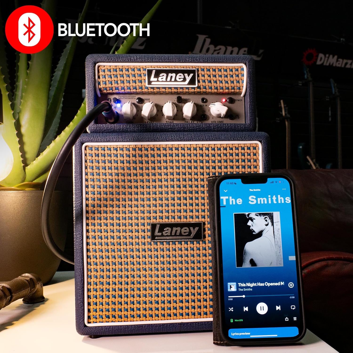 Laney MINISTACK-B-LION Bluetooth Battery Powered Guitar Amp With Smartphone Interface