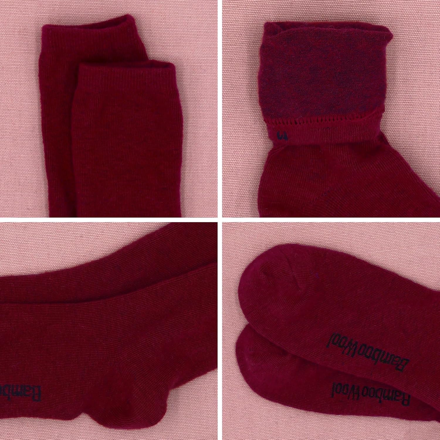 BambooMN Unisex Men and Women's Rayon from Bamboo Wool Blend Athletic Crew Socks for Home, Travel, Work and Sport, 2 Pairs