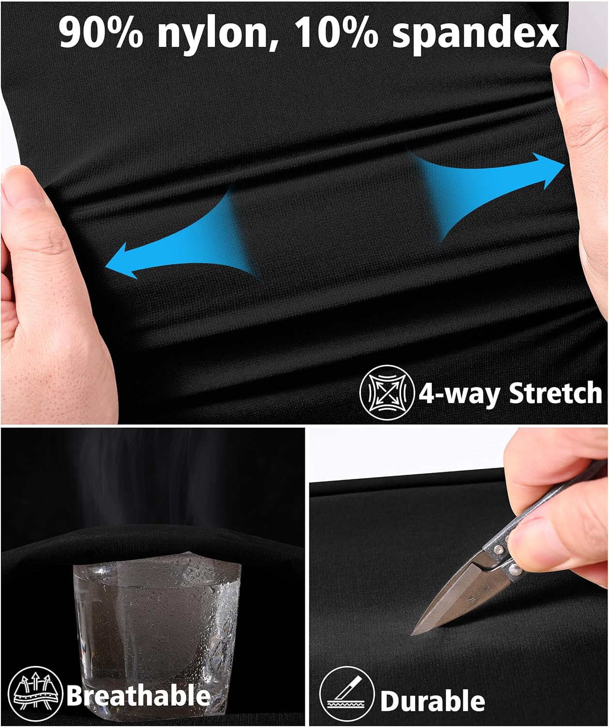 Mens Hiking Pants Lightweight Nylon Stretch Cargo Work Pants for Men Waterproof with Pockets - Image 3